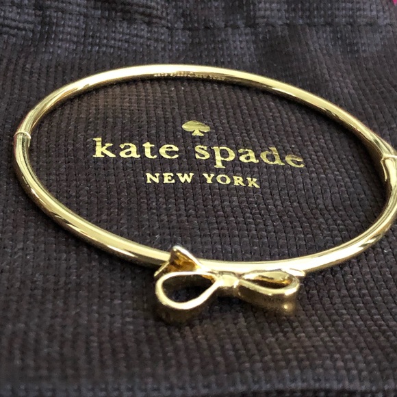 kate spade Jewelry - Kate Spade Gold Bow Bangle Bracelet NWOT